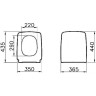 Крышка-сиденье для унитаза VITRA METROPOLE дюропласт микролифт съемные петли 90-003-009
